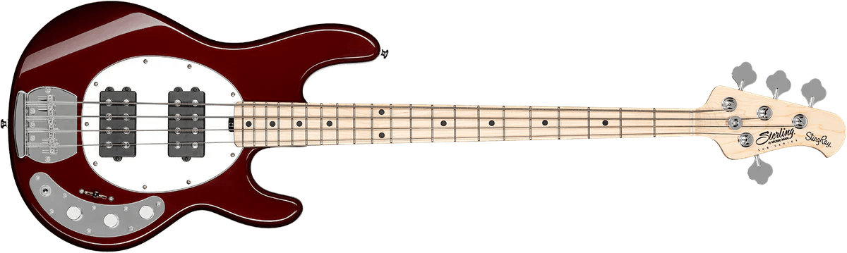 Sterling By Musicman SUB SRAY 4 HH CANDY APPLE RED MAPLE F/B & NECK - Richards Guitars Of Stratford Upon Avon
