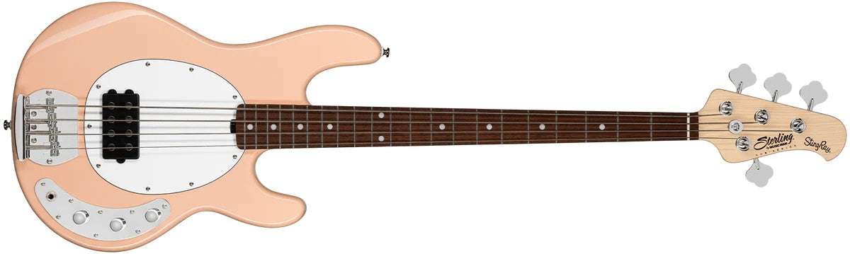 Sterling By Musicman SUB SRAY 4 PUEBLO PINK JATOBA F/B & MAPLE NECK - Richards Guitars Of Stratford Upon Avon