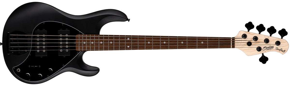 Sterling By Musicman SUB SRAY5 HH STEALTH BLACK 5 - STRING JATOBA F/B M/N - Richards Guitars Of Stratford Upon Avon