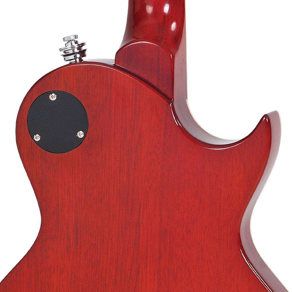 Vintage V100AFD Reissued Electric Guitar ~ Left Hand Flamed Amber - Richards Guitars Of Stratford Upon Avon