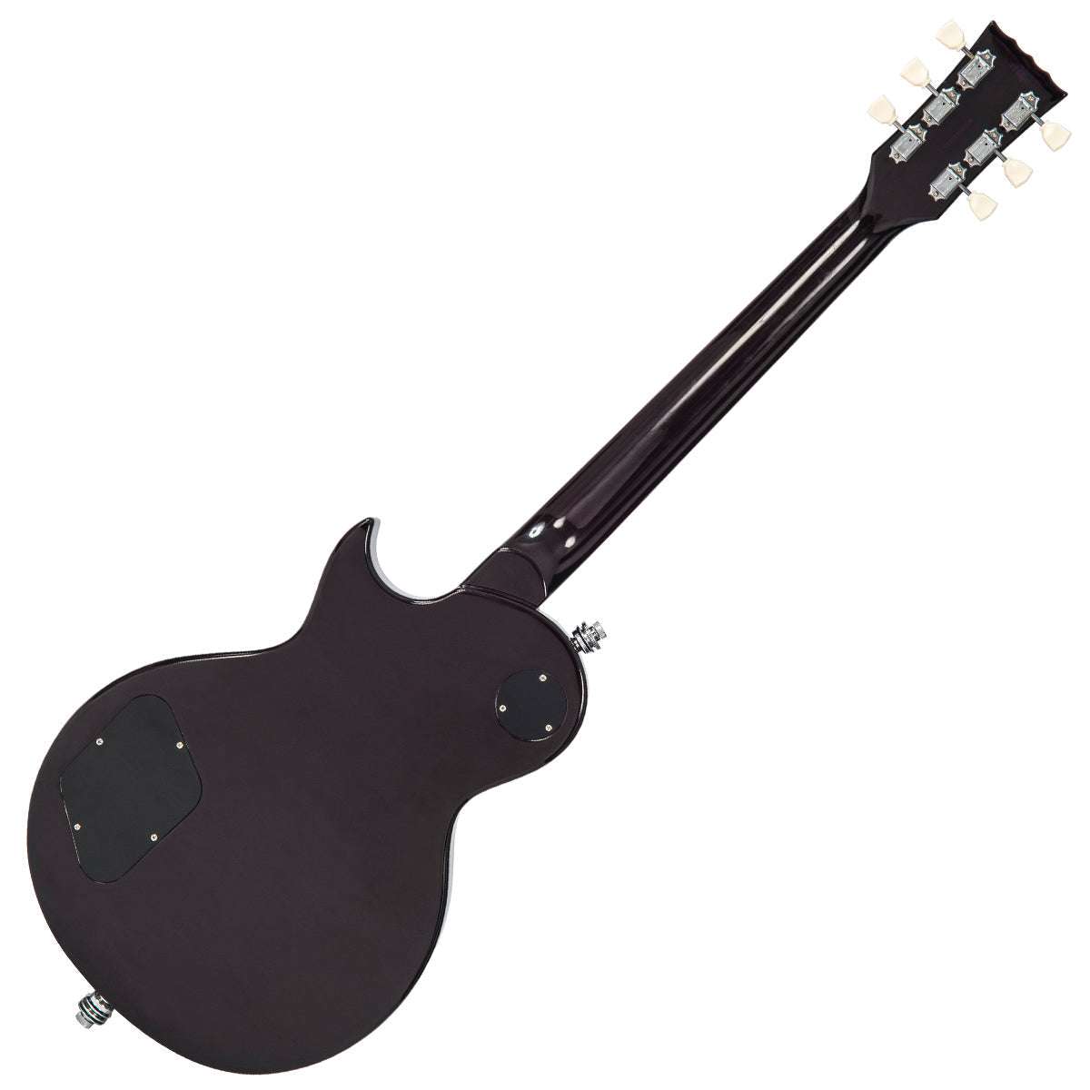 Vintage V100PLB ReIssued Electric Guitar w/Bigsby ~ Flamed Purpleburst - Richards Guitars Of Stratford Upon Avon