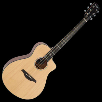 Vintage V300NS Pacific Coast Series Natural Spruce Acoustic Guitar - Richards Guitars Of Stratford Upon Avon