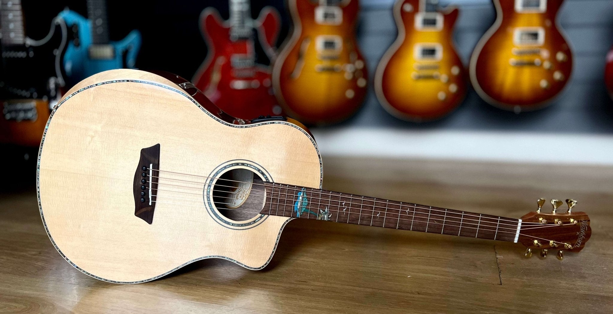 Washburn Bella Tono ALLURE SC56S - Natural Electro Acoustic Guitar - Richards Guitars Of Stratford Upon Avon