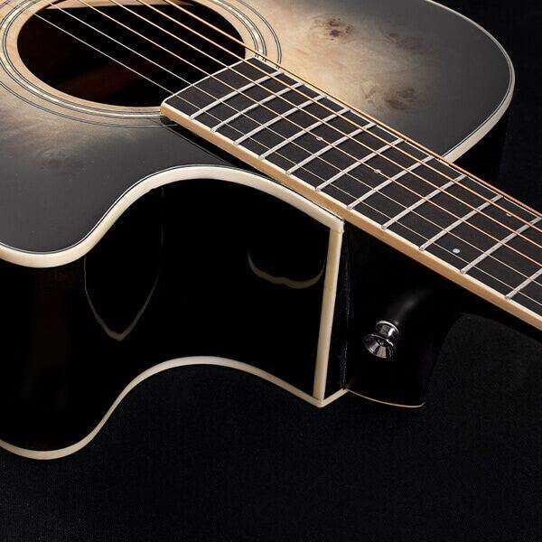 Washburn BURL ACE - Grand Auditorium - Black Fade Electro Acoustic Guitar - Richards Guitars Of Stratford Upon Avon