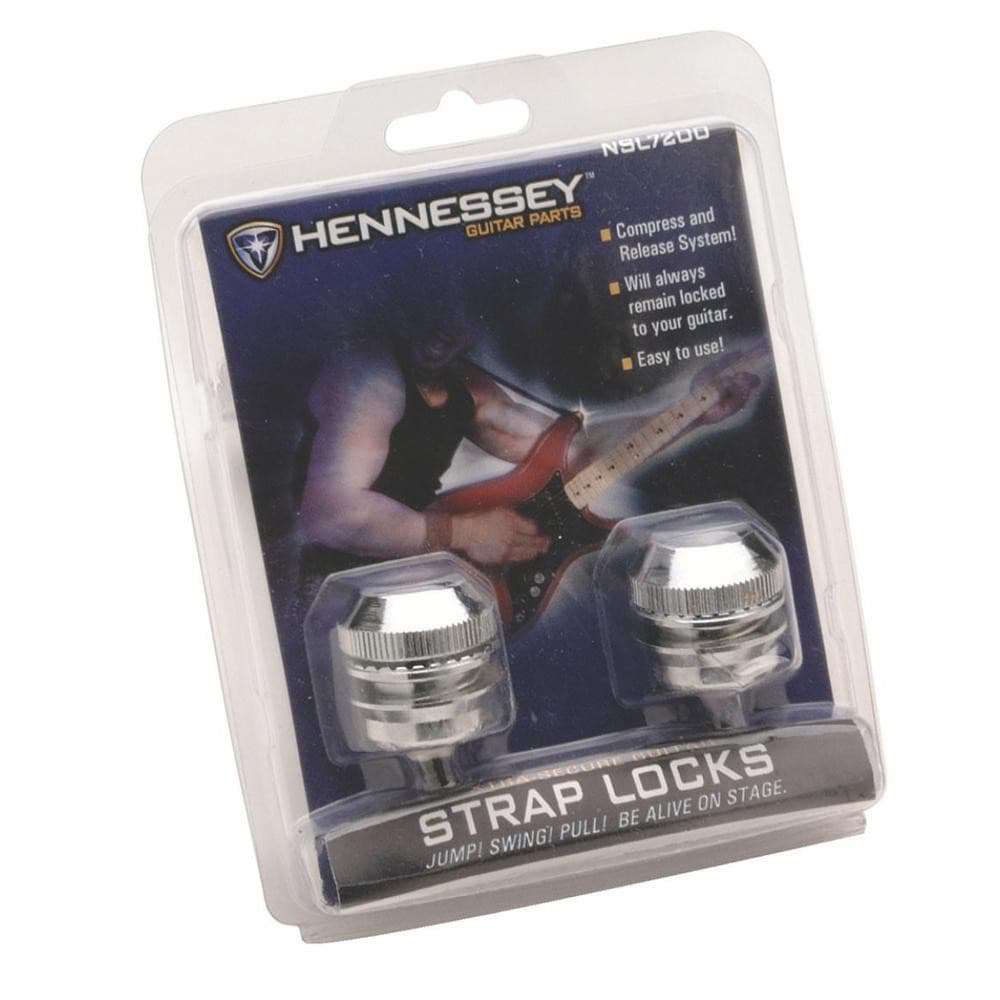 On-Stage Solid Brass Strap Locks - Chrome, for sale at Richards Guitars.